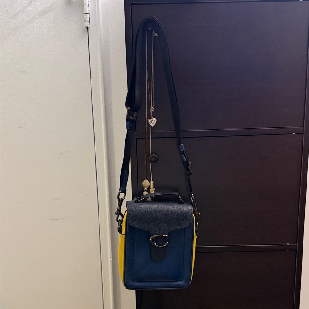 Coach Blue and Yellow Crossbody Bag